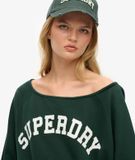 Superdry Athletic Essentials Bardot sweatshirt met ronde hals - Dames - Truien