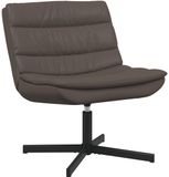 vidaXL Draaistoel Bruin Kunstleer Metaal 63 x 75 x 76 cm