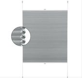 Bolt Edge Luxe Honinggraat Gordijn - 120x130cm - Rolgordijn - Gris - Lumière filtrante - Isolant