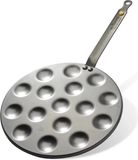 Poffertjesplaat voor 16 stuks - Gietijzeren oven met een diameter van 27 cm - Ideaal voor Nederlandse poffertjes