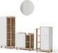 Vicco Ensemble de salle de bain Karen, Sonoma/Blanc, 4 pièces