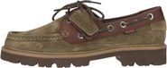 CLARKS Cleyhill Boat Lichtgrijs-olijf Leren Lage Sneakers Heren Maat 44