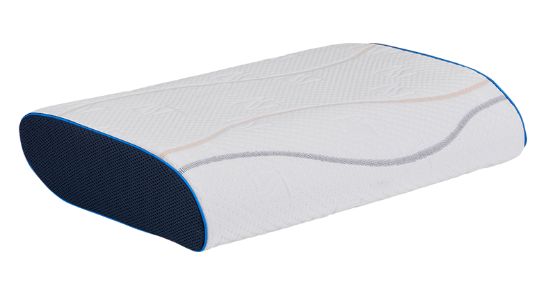 M line Pillow You Blauw - Traagschuim Hoofdkussen - Ergonomisch - Rug- en Zijslapers - Zacht - Wasbaar - Anti-Allergie - 55x35cm