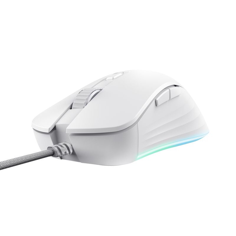 Trust GXT 924W YBAR+ Gaming Mouse - 25600 DPI - USB - White