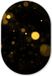 MuchoWow Muurovaal - Abstract Oval Wall Art - Gold, Black - 60x90cm - Modern Decor