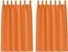 vidaXL - Blackout - Gordijnen - met - Ringen - 2 - st - Feloranje - 175 - x - 140 - cm