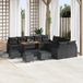 Prolenta Maison Exclusive - Tuinset met 14 delen, zwarte polyrotan loungeset