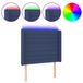 VidaXL Hoofdeind & Voeteind Blauw Polyester/Hout 830x160x1180-1280 mm met LED strip