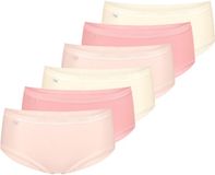 sloggi Dames midi slip 6 pack Basic+ red / yellow