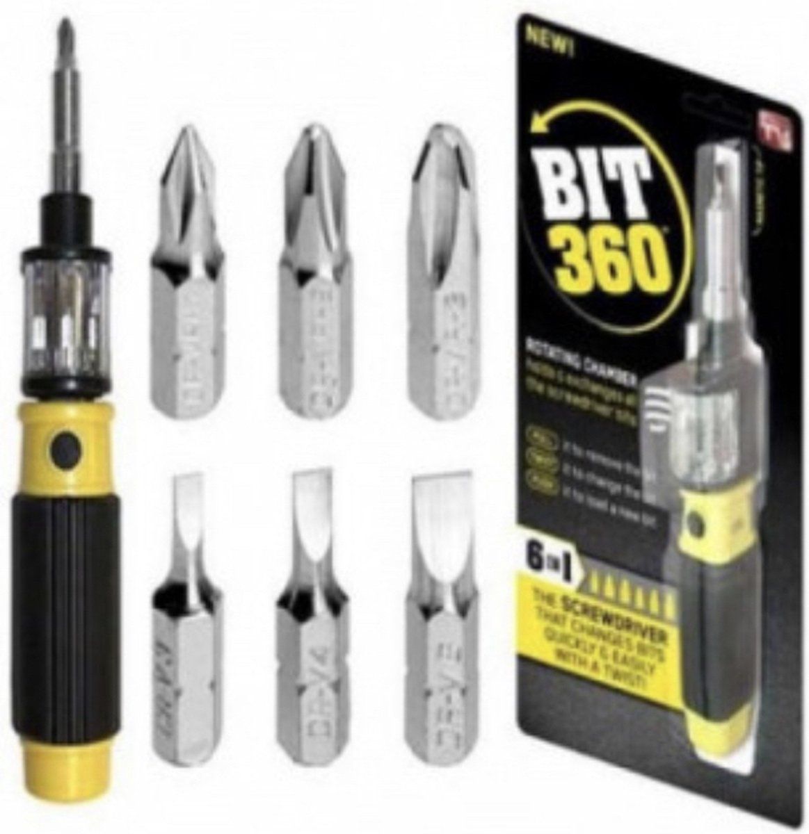 360 Bit360 Schroevendraaier set - 6-delig - Zwart