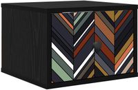 vidaXL Wandkastje OMMEN Zwart eiken 36 x 33 x 25 cm