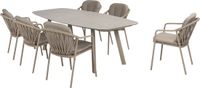 4 Seasons Outdoor Manitoba Manolo dining tuinset 240x103xH75 cm 7 delig latte Taste