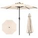 Coast Parasol de terrasse avec système oscillant - toit ventilé - 8 baleines robustes - marron - 260 cm