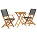 3-delige Bistroset poly rotin et bois massif noir