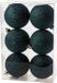 Cosy&Trendy Kerstballen Ø 8 cm - Petrol glitter - Set-6
