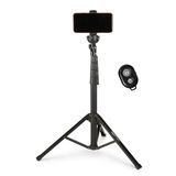 Amazon Basics Trépied Extensible pour Téléphone et Perche à Selfie 162,0cm, avec Télécommande sans Fil, Noir