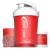 Best Body Nutrition USBottle Protein Shaker Rood/Wit 600 ml