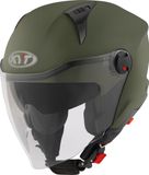 KYT D-City Plain Mat Vert Jethelm Maat S