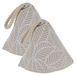 Luance Deurstopper - 2x - 1 kg - beige - stof - witte jungle print - 15 cm - deurstop