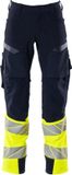 Mascot Accelerate Safe Pantalon Avec Poches Genoux 19179 - Hommes - Bleu Marine/Jaune - 60