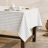 GAMUSI Alma Tafelkleed Katoen Polyester Streeppatroon Zeewater 140 x 180 cm