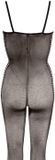 Mandy Mystery line Vrouwen Plus Size Crotchless Fishnet Bodystocking, Zwart, 1X - 2X