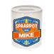 Bellatio Decorations Kinder spaarpot met naam - Mike - keramiek - met dop - wit