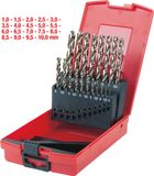 KS Tools 330.3620 HSS-G Co 5 Spiraalborenset in kunststofcassette, 19-dlg, 1-10mm