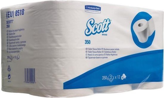 Toiletpapier SCOTT&#174; 350, 3-laags, 350 vellen per rol, 36 rollen