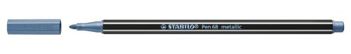 Stabilo Pen 68 metallic - Bleu métallique - Par pièce