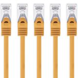1aTTack.de CAT7 LAN Netwerkkabel 5x 10m RJ45 10Gbps S/FTP - Oranje