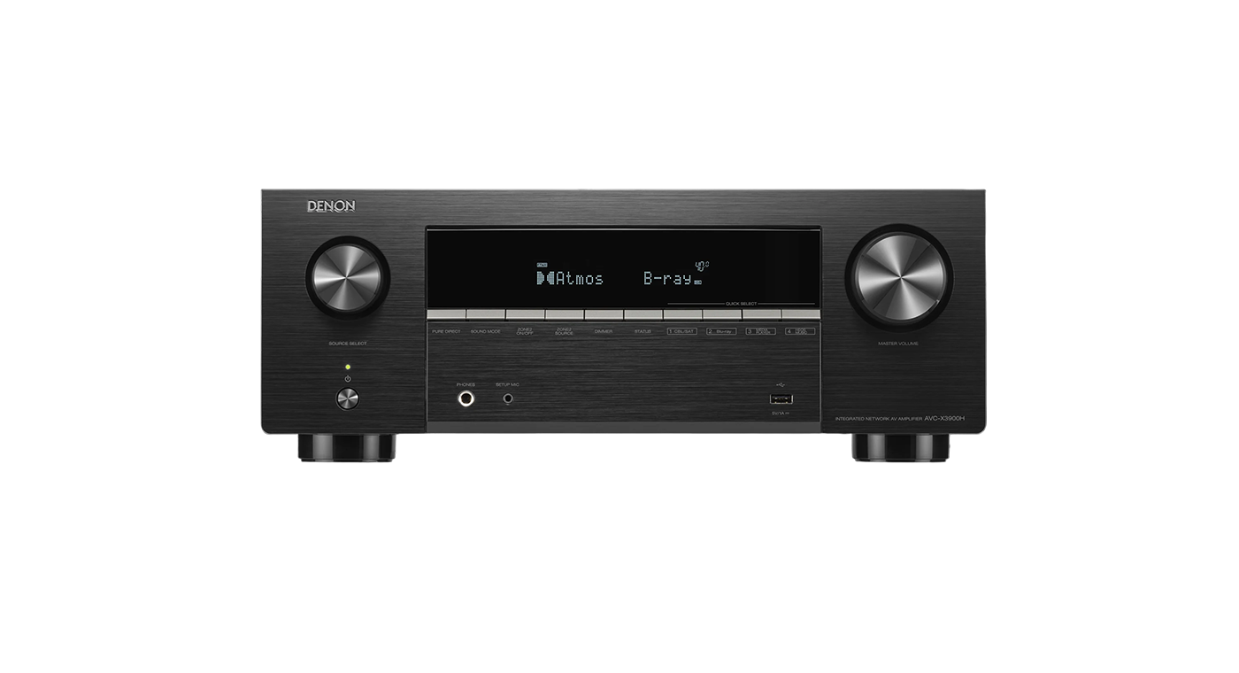 Denon AVC-X3900H 9.4-kanaals 8K AV-Receiver, Dolby Atmos, DTS, Auro-3D, IMAX Enhanced, HEOS Multiroom, 4K/120Hz Gaming, Dirac Live Ready, Bluetooth, Wi-Fi - Zwart