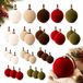Fluwelen kerstversieringen bulk virale stroomden kerstboom bal 30 Pack Ornamenten Xmas decoratieve hangende ornamenten kerstboom decoratie 30 Pack Groot, Klein, Medium Bundelpakket