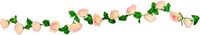 CHAKS Rozen bloemenslinger - kunstplant/bloem - roze - 220 cm