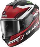 Shark D-Skwal 3 Firstlap Mat Zwart Rood Groen KRG - Helm