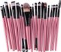 Heble® Diamond Pinceaux de Maquillage - 20 pièces - Rose Noir