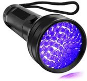 TOVBMUP UV-zwartlichtzaklamp - UV-zaklamp - UV-lamp - Uitgerust met 51 LED's - Urinedetector voor huisdieren - Geschikt voor het verwijderen van opgedroogde vlekken van honden, katten en knaagdieren op tapijten