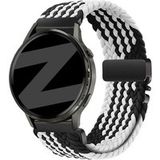 Bandz Bracelet Parachute Tissé pour Garmin Vivomove Luxe (Noir/Blanc)