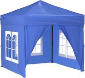 vidaXL Partytent inklapbaar met zijwanden 2x2 m blauw