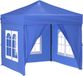 vidaXL Partytent inklapbaar met zijwanden 2x2 m blauw