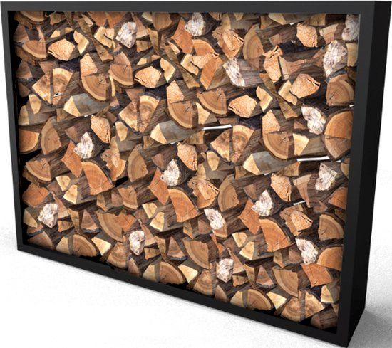 Geroba Beltza Houtopslag Zwart 2000 x 385 x 1500 mm
