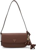 GUESS Danielle Flap Shoulder Bag Brown