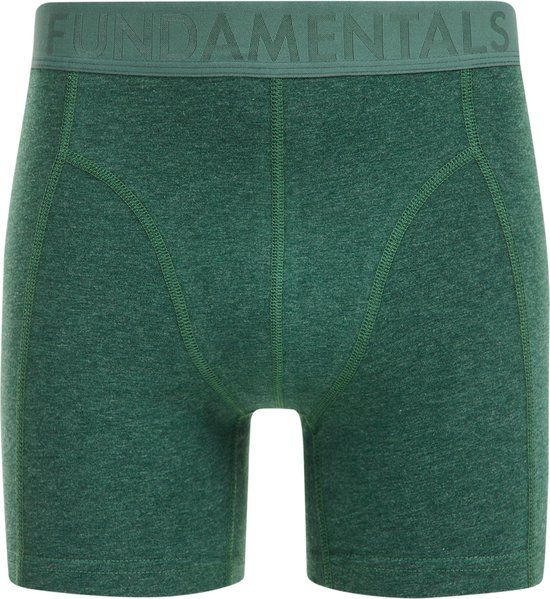 WE Fashion Heren boxershorts Dark green Effen 95% Katoen, 5% Elastaan Maat XL
