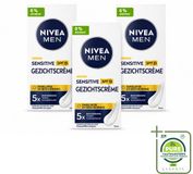 NIVEA MEN Crème pour le visage sensible avec SPF 15 - 75 ml - 3 Pièces
