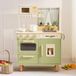 ROBUD Houten kinderkeuken - speelkeuken met koelkast, ijsblokjesdispenser, oven en accessoires, rollenspelkeuken voor kinderen