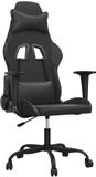 vidaXL Gamingstoel met massagefunctie, zwart, kunstleer