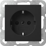 Gira Systeem 55 Wandcontactdoos met randaarde kinderveilig 1V Mat Zwart 4755005