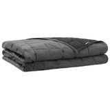 vidaXL Verzwaringsdeken Antraciet 230 x 220 cm 15 kg 100% Katoen
