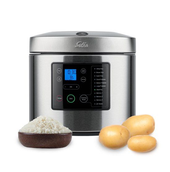 Solis Rice & Potato Cooker 8161 - RVS - Grijs