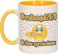 Bellatio Decorations Geslaagd cadeau mok - geel - Geslaagd?!?! Sprakeloos - Ca. 300 ml